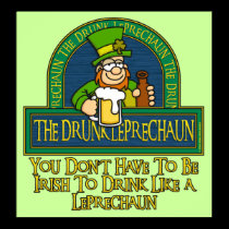 Drunk Leprechaun Poster posters