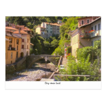 Dry river bed, Lake Como Post Cards