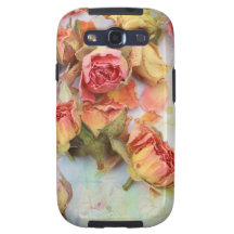 Dry roses on green vintage samsung galaxy SIII cases