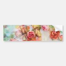 Dry roses vintage design bumper sticker