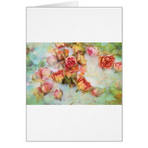 Dry roses vintage design card