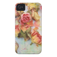 Dry roses vintage design iPhone 4 cover