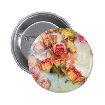 Dry roses vintage design pins