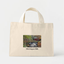 DSC00138 copy, Waterfalls, Montague MA Canvas Bag