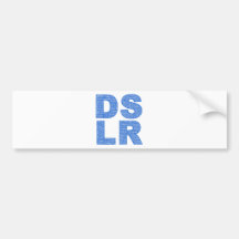 DSLR Type Typo Text Bumper Stickers