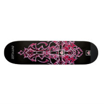 DSTYLEZ: D CROSS DECK BLACK/RED/WHITE SKATEBOARD