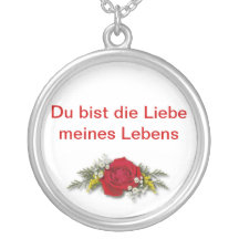 Du bist die Liebe meines Lebens Personalised Necklace