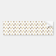 Dual Brown Polka Dots Bumper Sticker