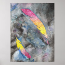 Dual Feathers Print