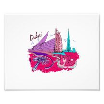 dubai city pink graphic travel design.png photo art