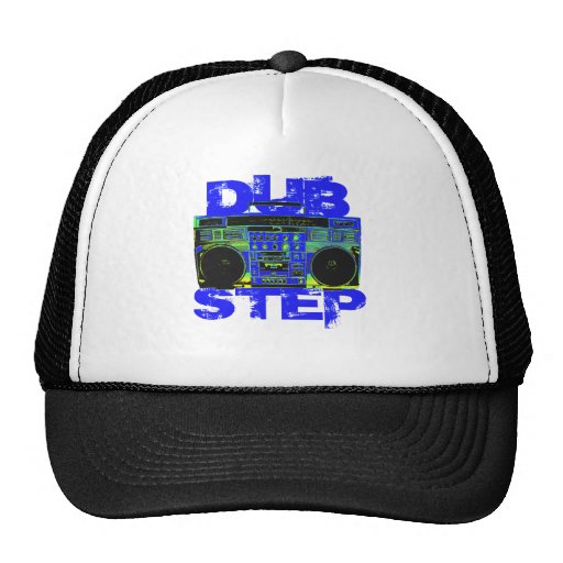 Dubstep Blue Boombox Mesh Hat