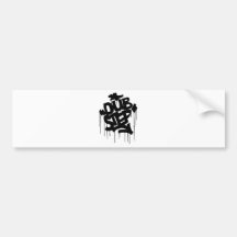 Dubstep FatCap Black Bumper Sticker