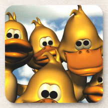 Duck Gathering Drink Coaster