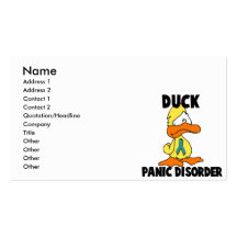 Duck Panic Disorder Business Card Templates