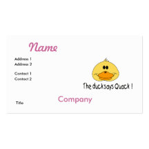 Duck Says Quack Business Card Template