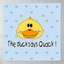 Duck Says Quack Poster