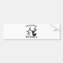 DUCKS & BUCKS BUMPER STICKER