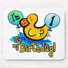Ducky 1st Birthday Mousepad