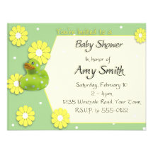 Ducky Baby Shower Personalized Invitation