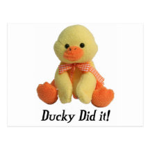 Ducky Did It! Postcard