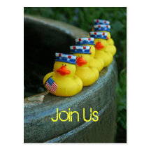 Ducky Independence Day Postcard