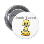 Duct Tape Humour Yellow Duck Taped Pinback Buttons
