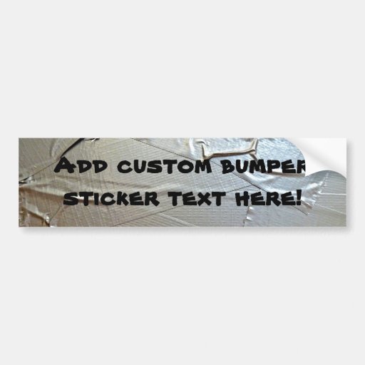 Duct Tape Look Bumper Sticker Zazzle