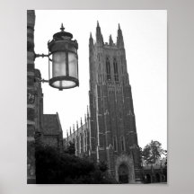 Duke Chapel Black and White Print