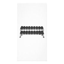 Dumbbell Rack Photo Card Template