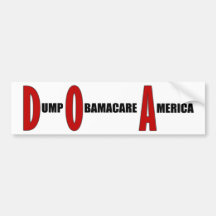 Dump Obamacare America Bumper Stickers