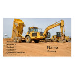 dump truck and backhoe business cards