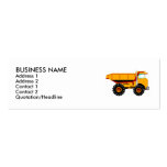 Dump Truck Construction for Contractors Business Card Templates