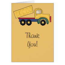 Dump Truck Thank You Card