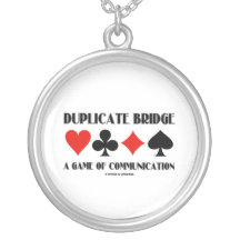 Duplicate Bridge A Game Of Communication Custom Necklace