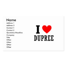 Dupree, Alabama Business Cards
