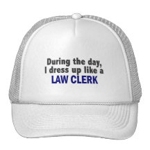 During The Day I Dress Up Like A Law Clerk Hats