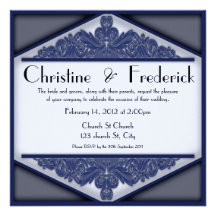 Dusky Blue Vintage, 5.25"x5.25" invitation