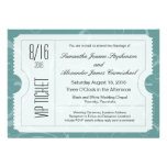 Dusty Blue VIP Wedding Ticket Invitations