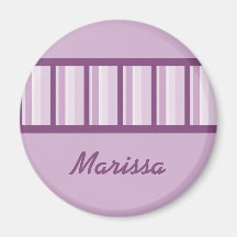 Dusty Mauve Deco Personalised Magnet