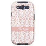 Dusty pink damask pattern custom name personal