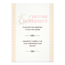 Dusty pink Moroccan ampersand reception enclosure invitations