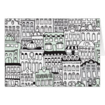 Dutch amsterdam illustration home pattern cards