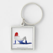Dutch Girl Silhouette Flag Key Chains