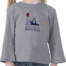Dutch Girl Silhouette Flag Tee Shirt