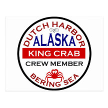 Dutch Harbour Alaskan King Crab Crew Member Postcard