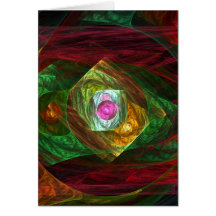 Dynamic Connections Abstract Art Note Card