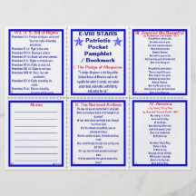 E-8** Patriotic Pocket Pamphlet / Bookmark Flyer Design
