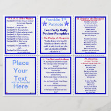 E-8** Tea Party Rally Pamphlet  (Customisable) Full Color Flyer