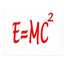 E = MC2 (red) Postcard