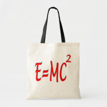 E = MC2 (red) Tote Bags